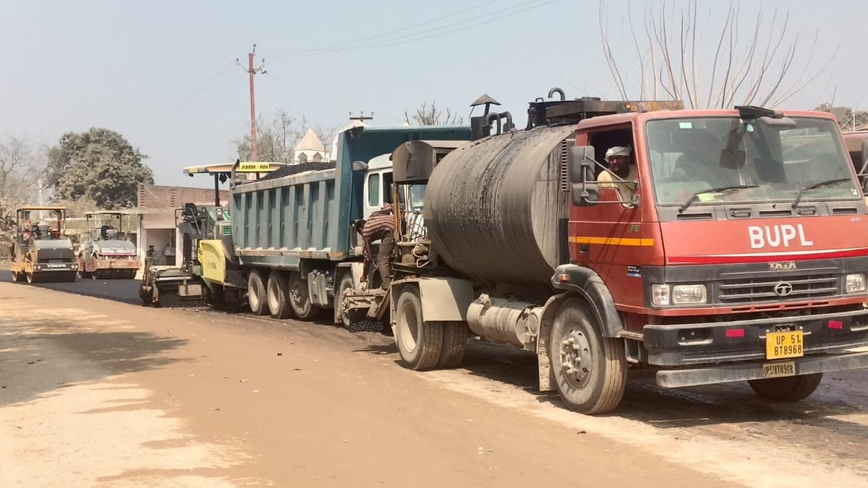Pitching work begins on Ram Janaki Marg, providing relief to pedestrians