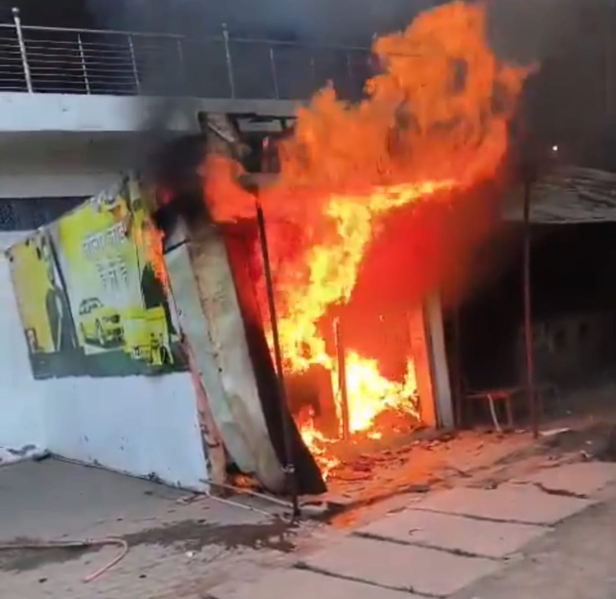 A short circuit caused a fire in a readymade shop, property worth Rs 10 lakh destroyed.