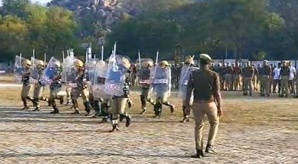 Riot drill practiced in police lines, details explained