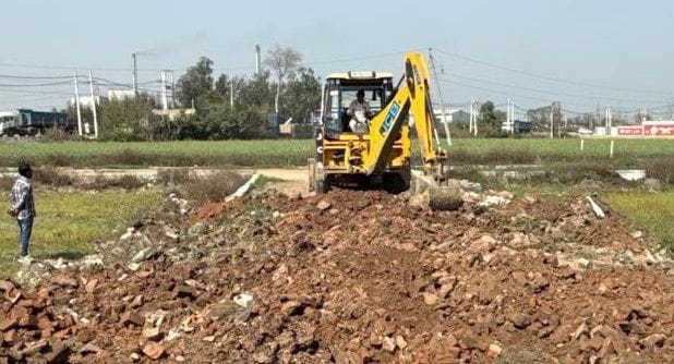 Bulldozers were used on two colonies being cut on 14 acres.