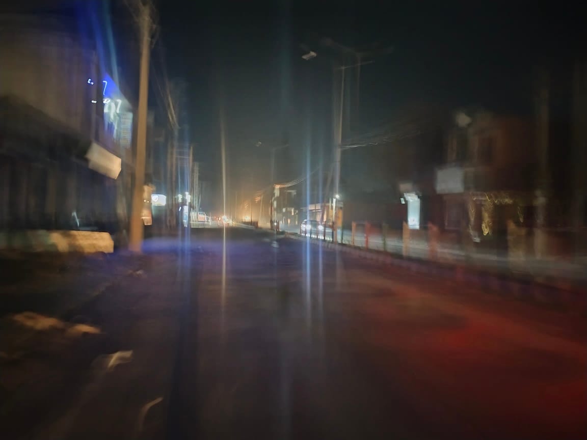 Tilted grills and defunct lights on Bhattu Road expose the negligence of departments