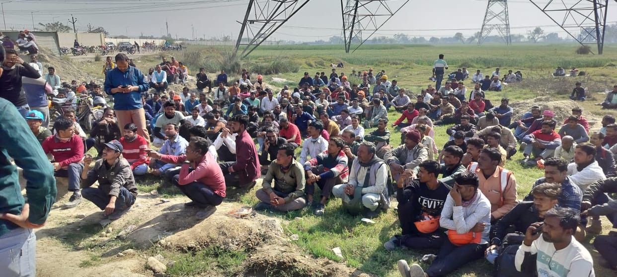 Workers stage protest demanding wages