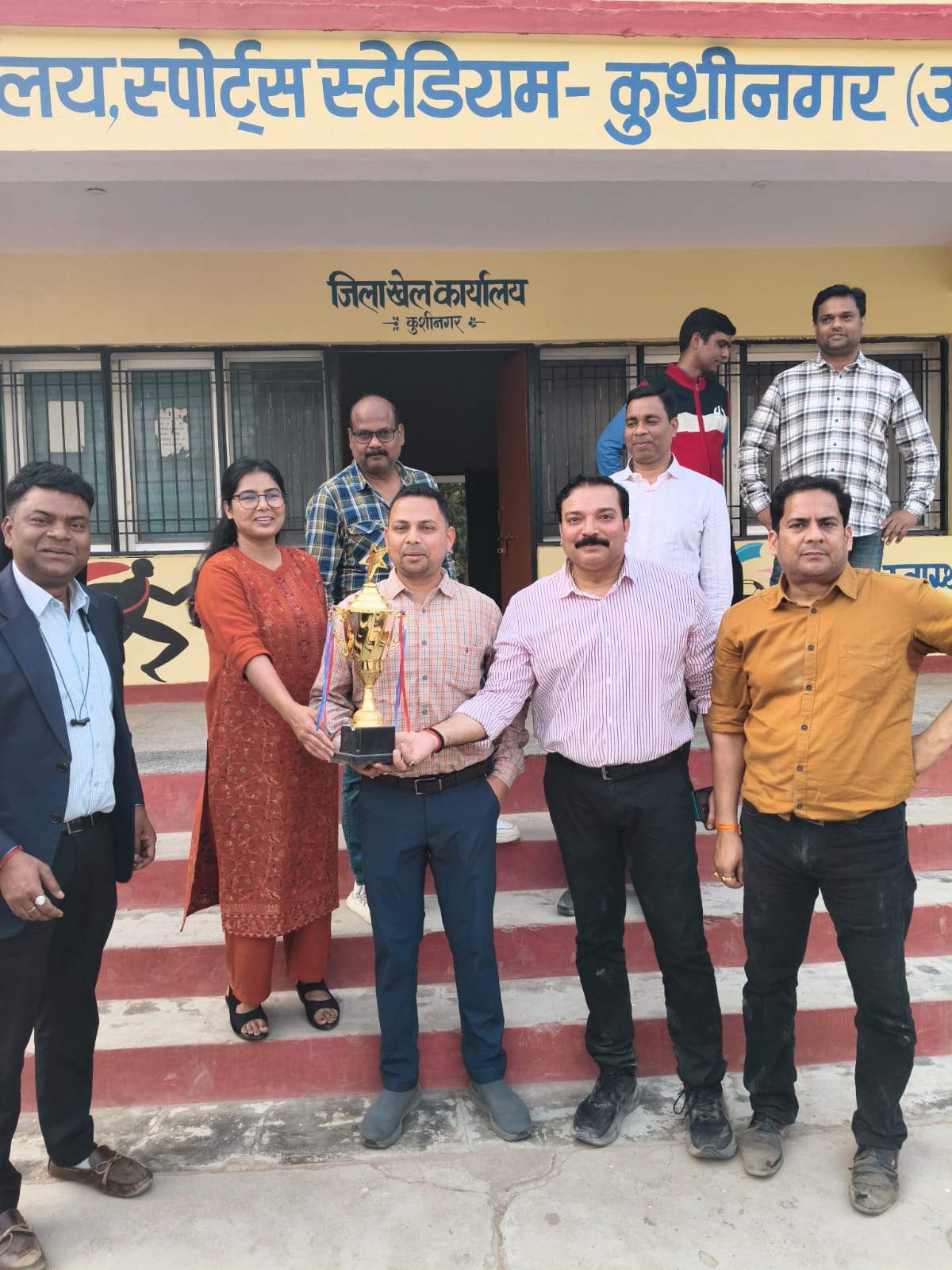 Trophy given to the winning team in the friendly cricket match