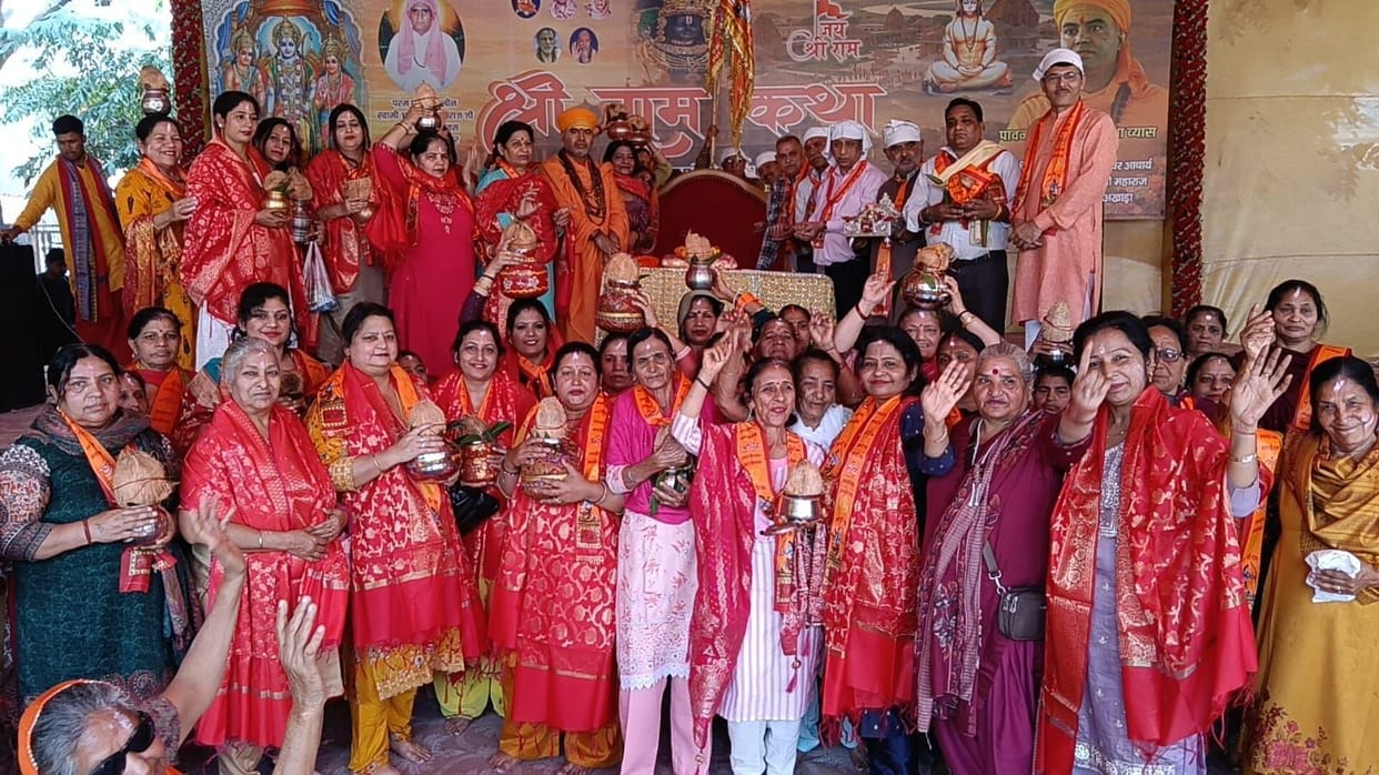 Kalash Yatra taken out in Gandhi Camp, Shri Ram Katha begins