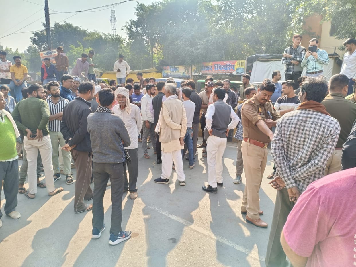 MAINPURI news 50 booked over road jam
