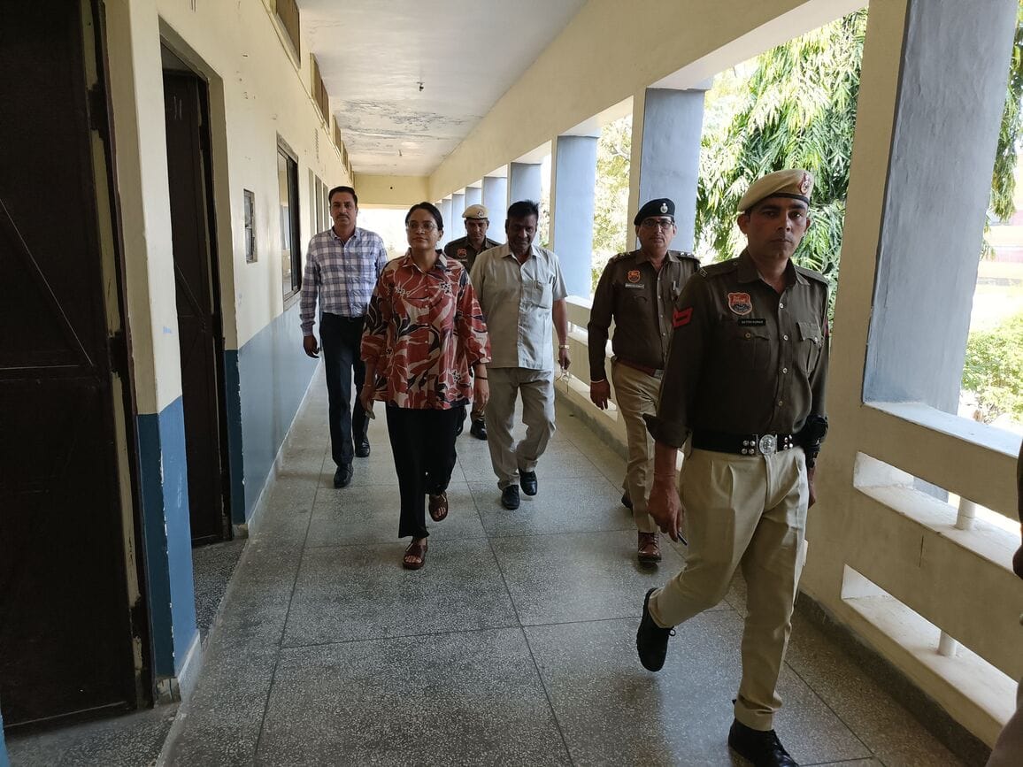 SP inspected the examination centres.