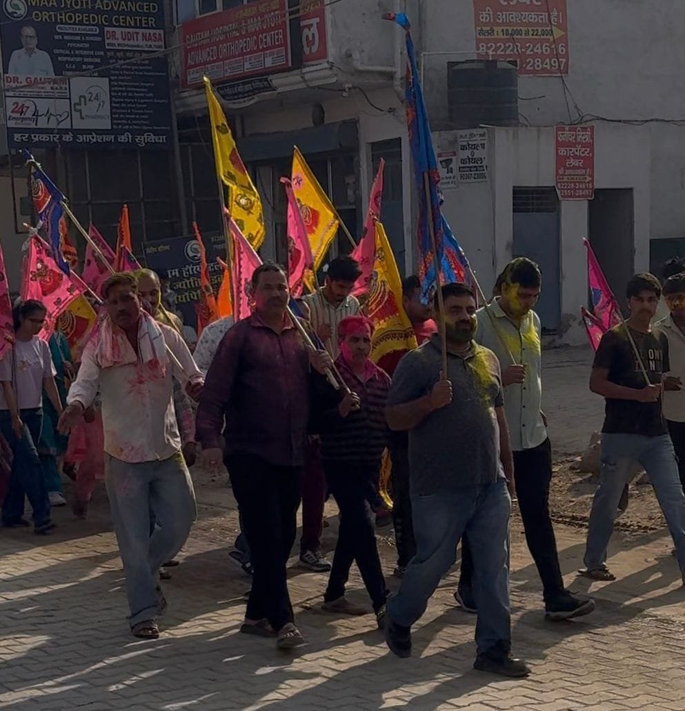 Nishan Yatra taken out during Falgun Festival