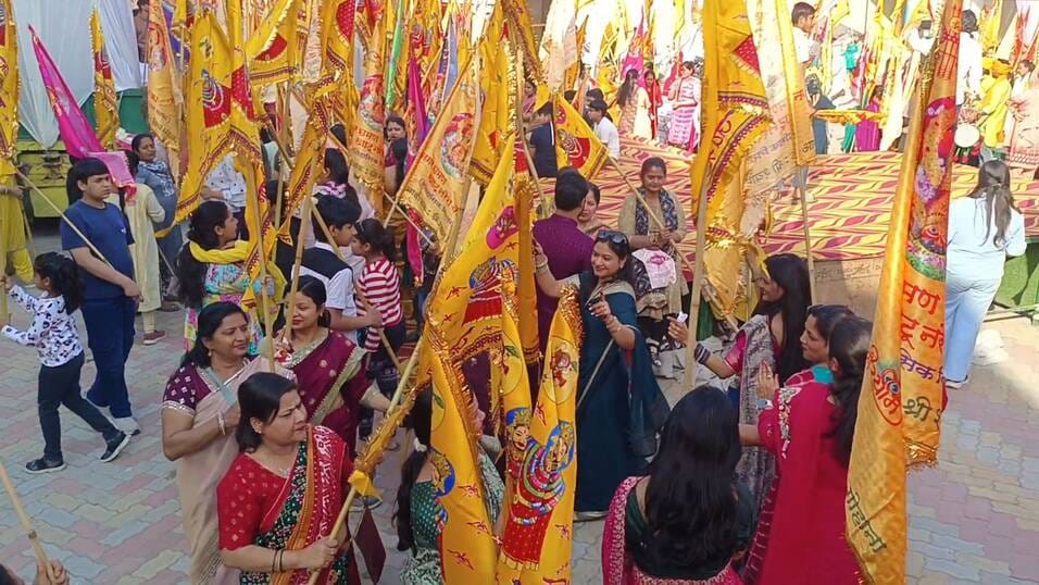 Shyam Baba's grand Nishan Yatra started in Gohana