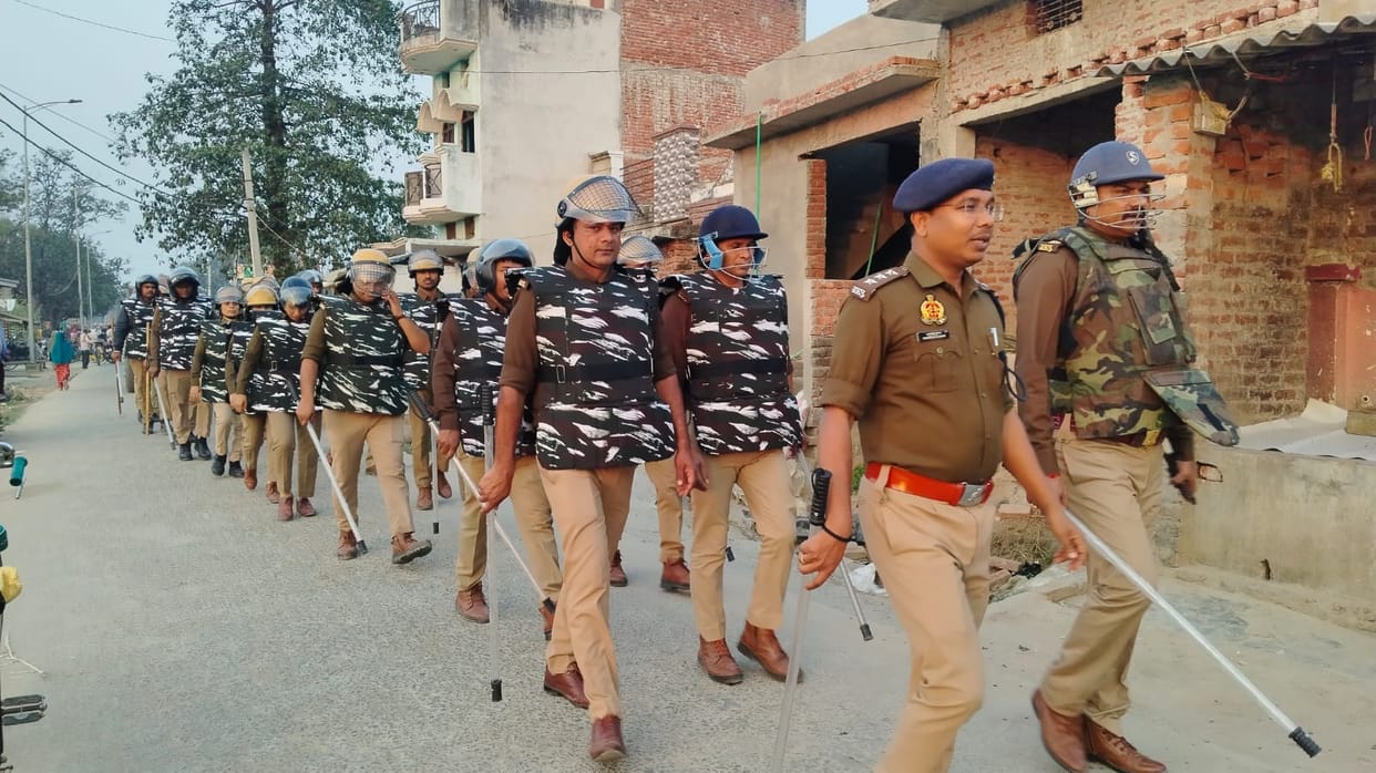 Police conducted flag march for Holi and Ramzan