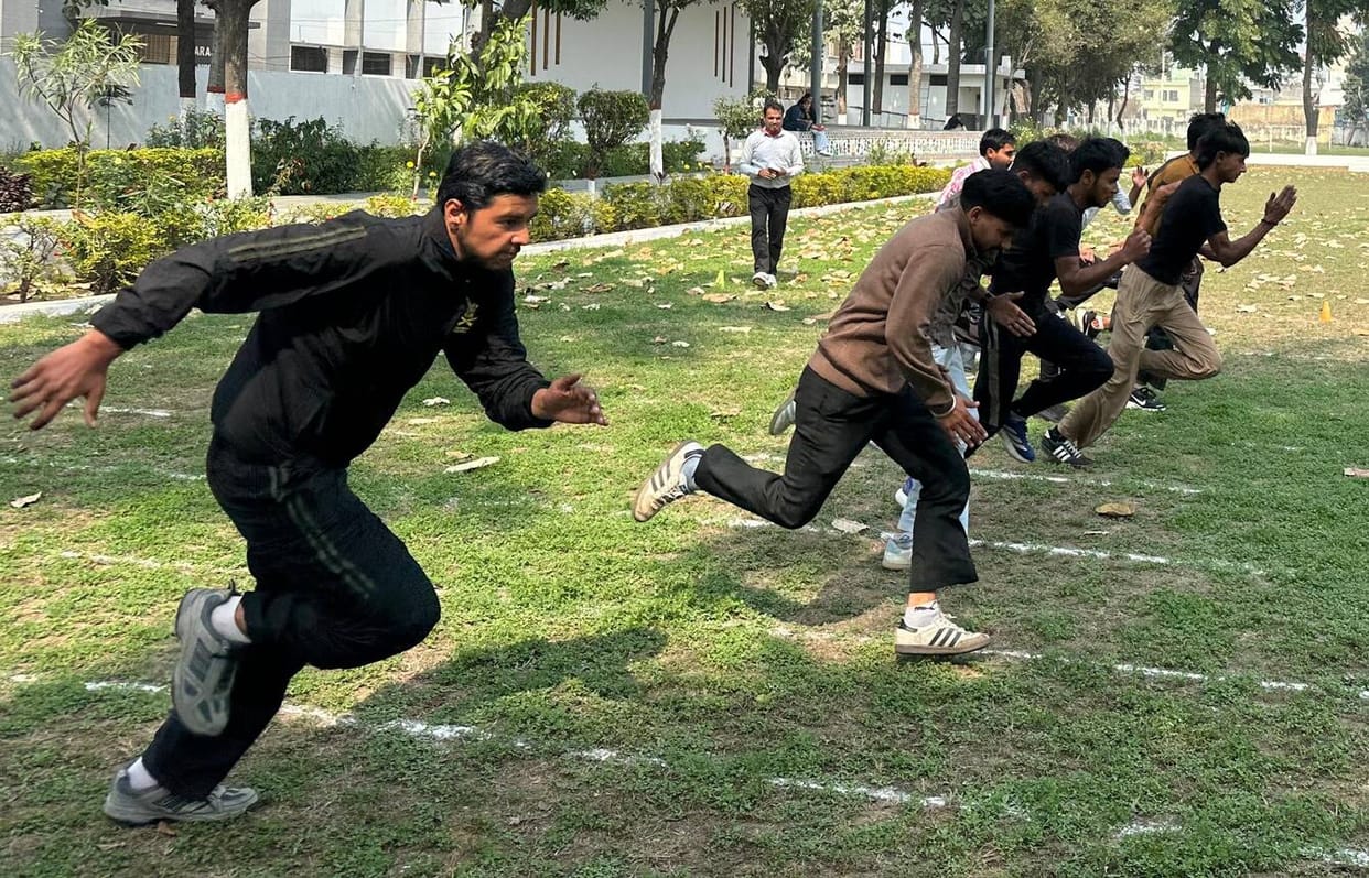 Aryan got first place in javelin throw, Prabhat got second place.