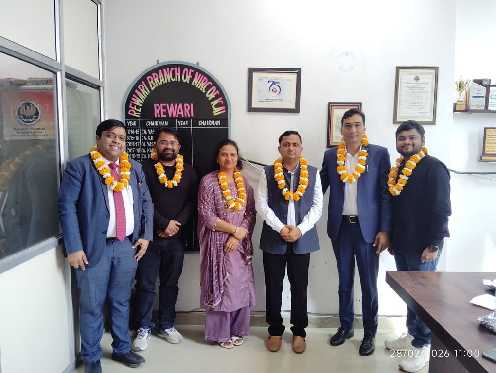 CA Nitin Goyal became the chairman of Rewari branch