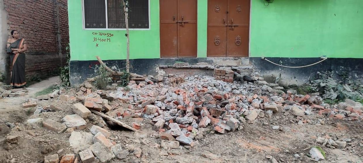 Late at night, boundaries were broken and trees were cut in front of several houses.