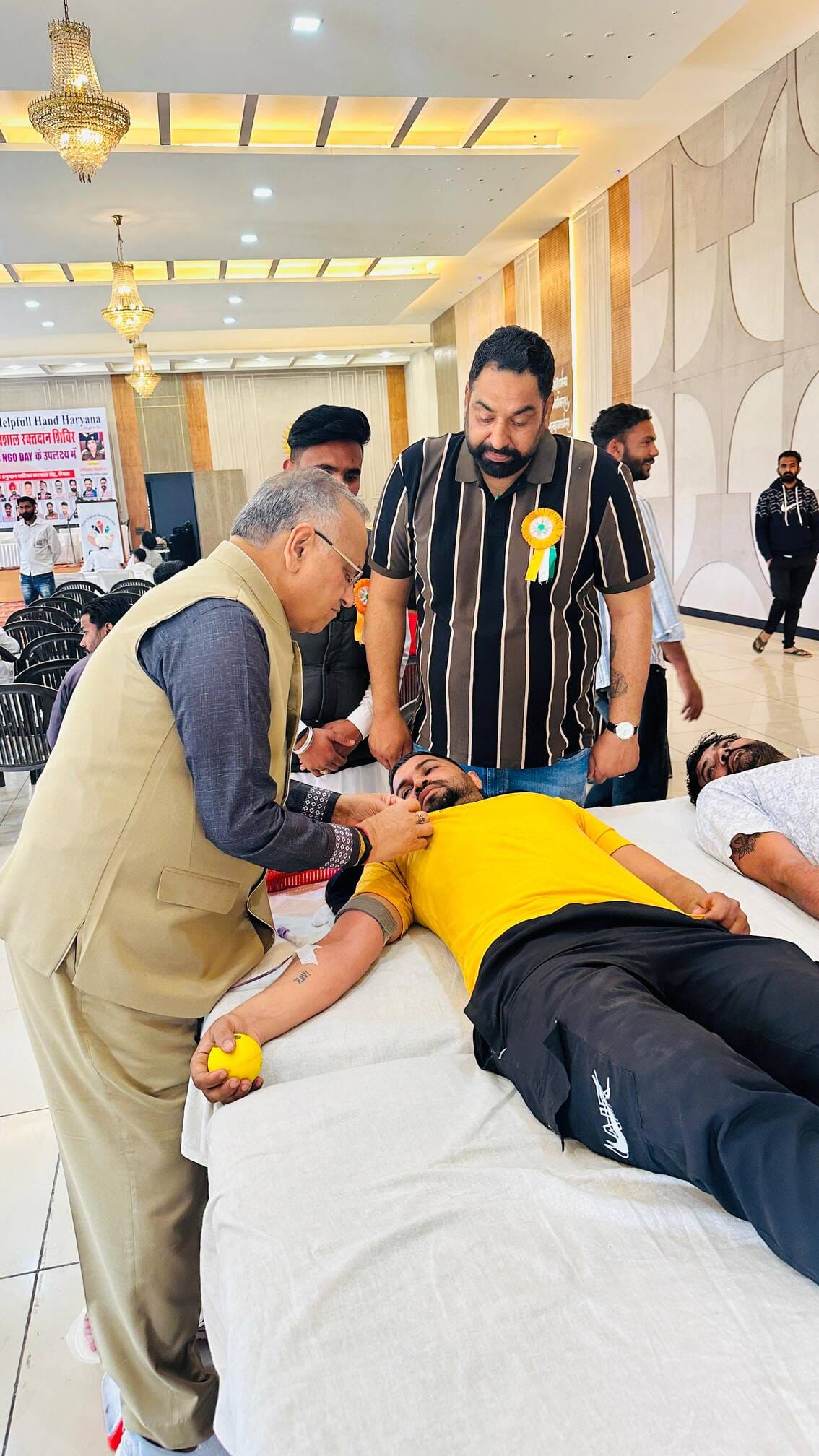 More than 80 units of blood were donated in the camp.