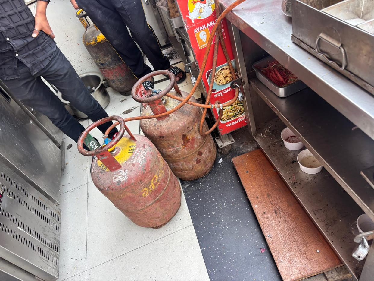 10 domestic cylinders seized during inspections of hotels and fast food shops