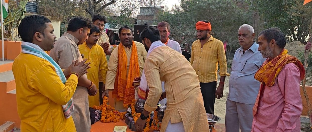 The consecration of the Shivalinga took place at the Harideshwar Mahadev Temple.