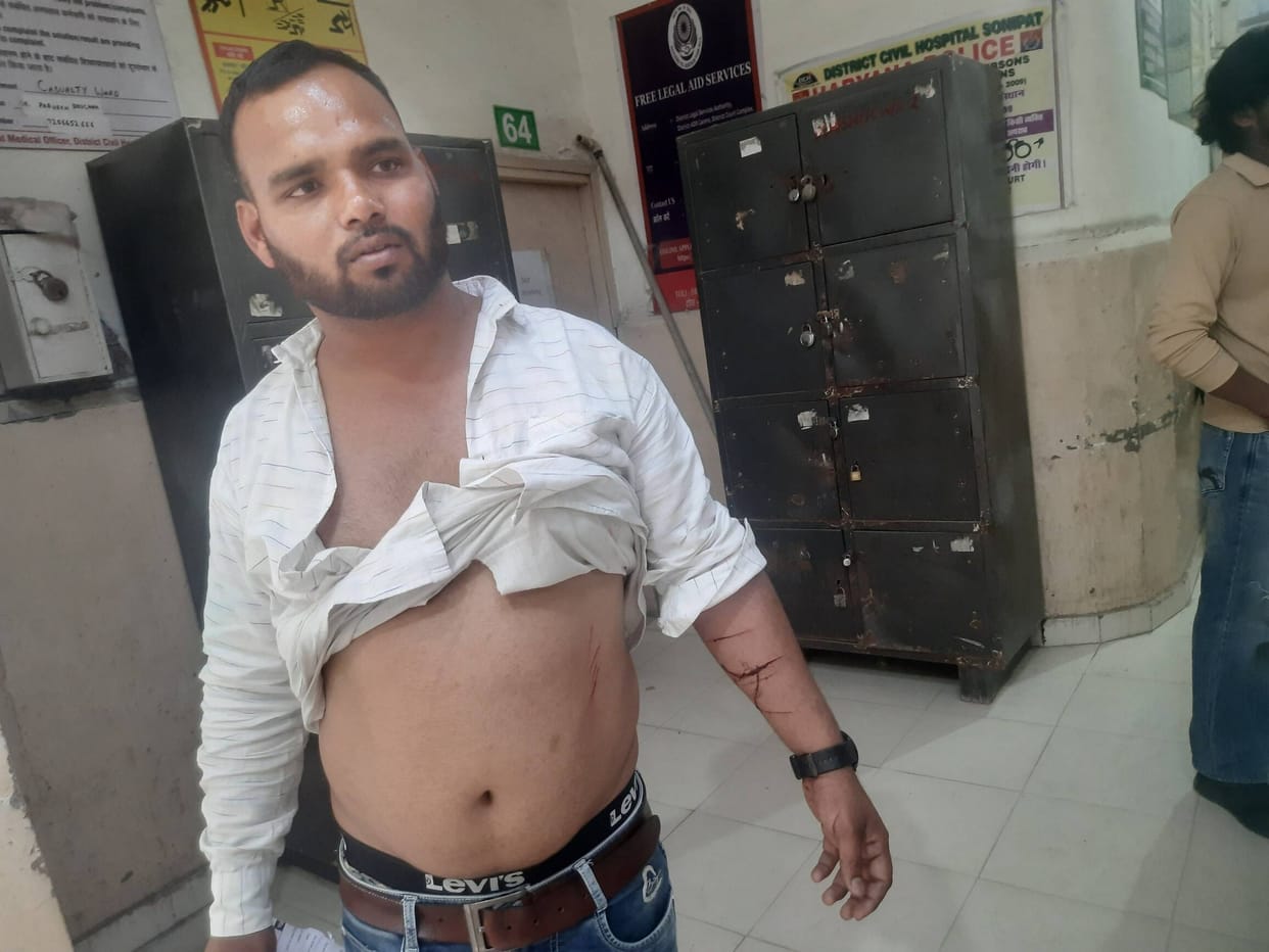 Brother-in-law who went to pick up his wife was attacked with a knife