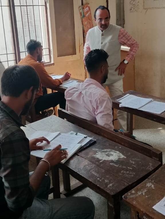 Fourteen cases of cheating were detected in the Class 10 Hindi exam, and four supervisors were relieved of their duties for negligence.