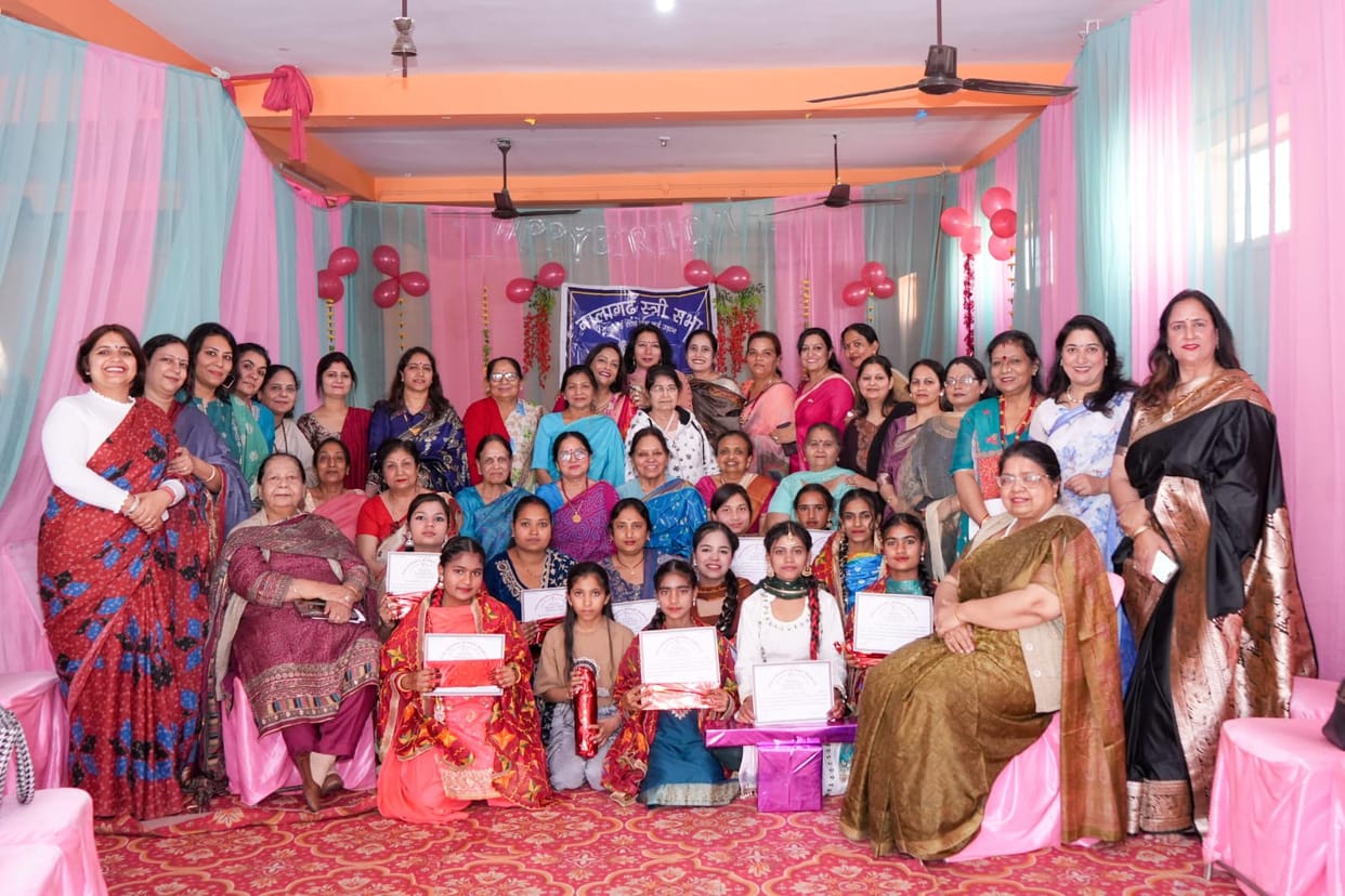 Anjali stood first in sewing training