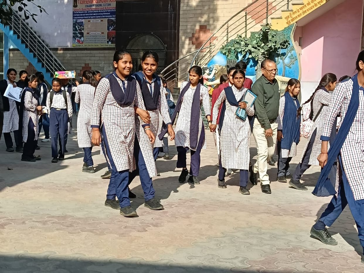 The Hindi examination for Class 10 was conducted peacefully at 22 centres in the district