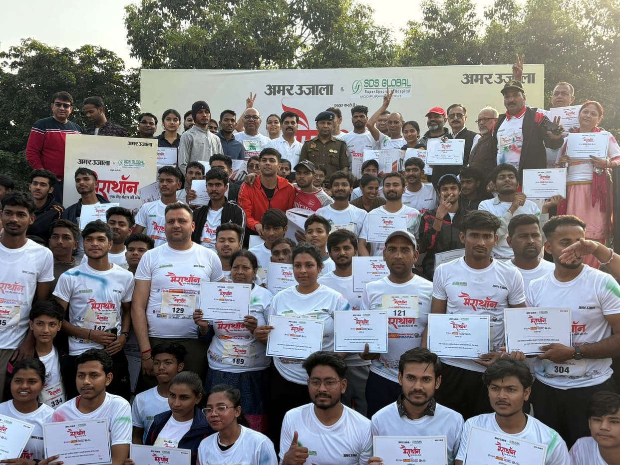 Amar Ujala Marathon: Shantanu in the men's category and Swati in the women's category won