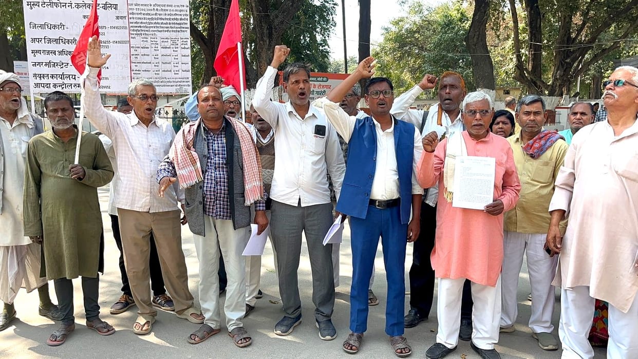 CPI(ML) protests against the arrest of JNU students