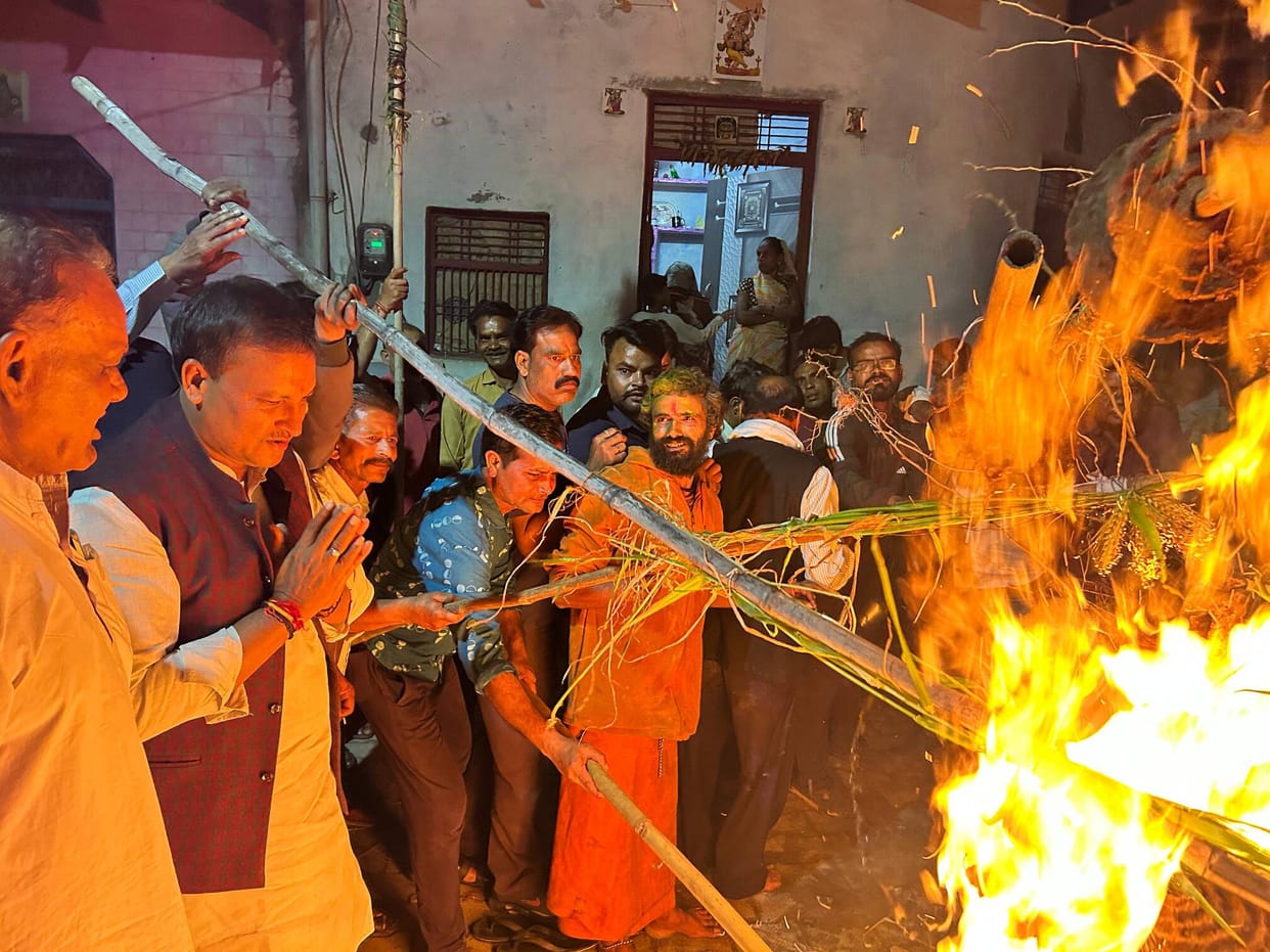 Holika Dahan took place at 167 places in Kheragarh circle.
