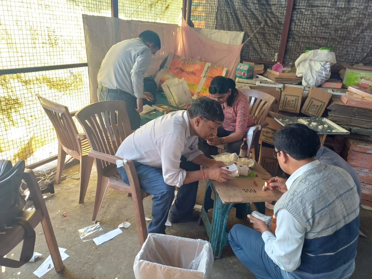 Raid on sweet factory in Baikunthpur, four quintals of sweets destroyed