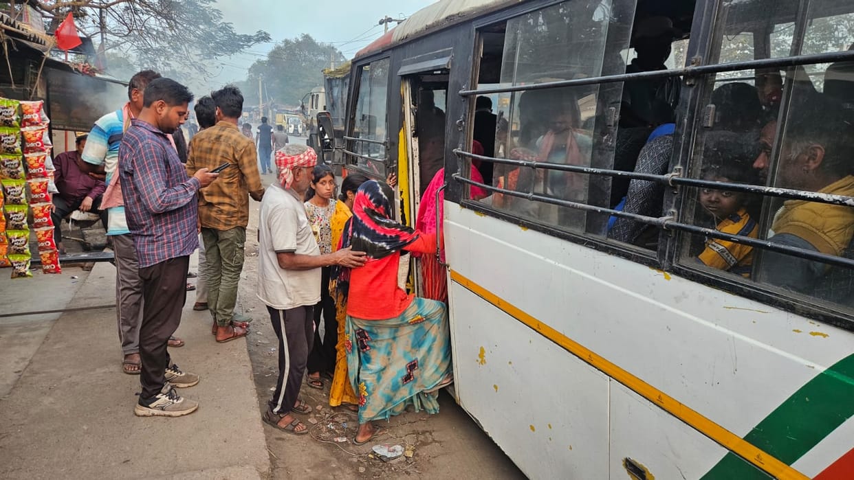 130 roadways buses are running to take people home, yet seats are less.