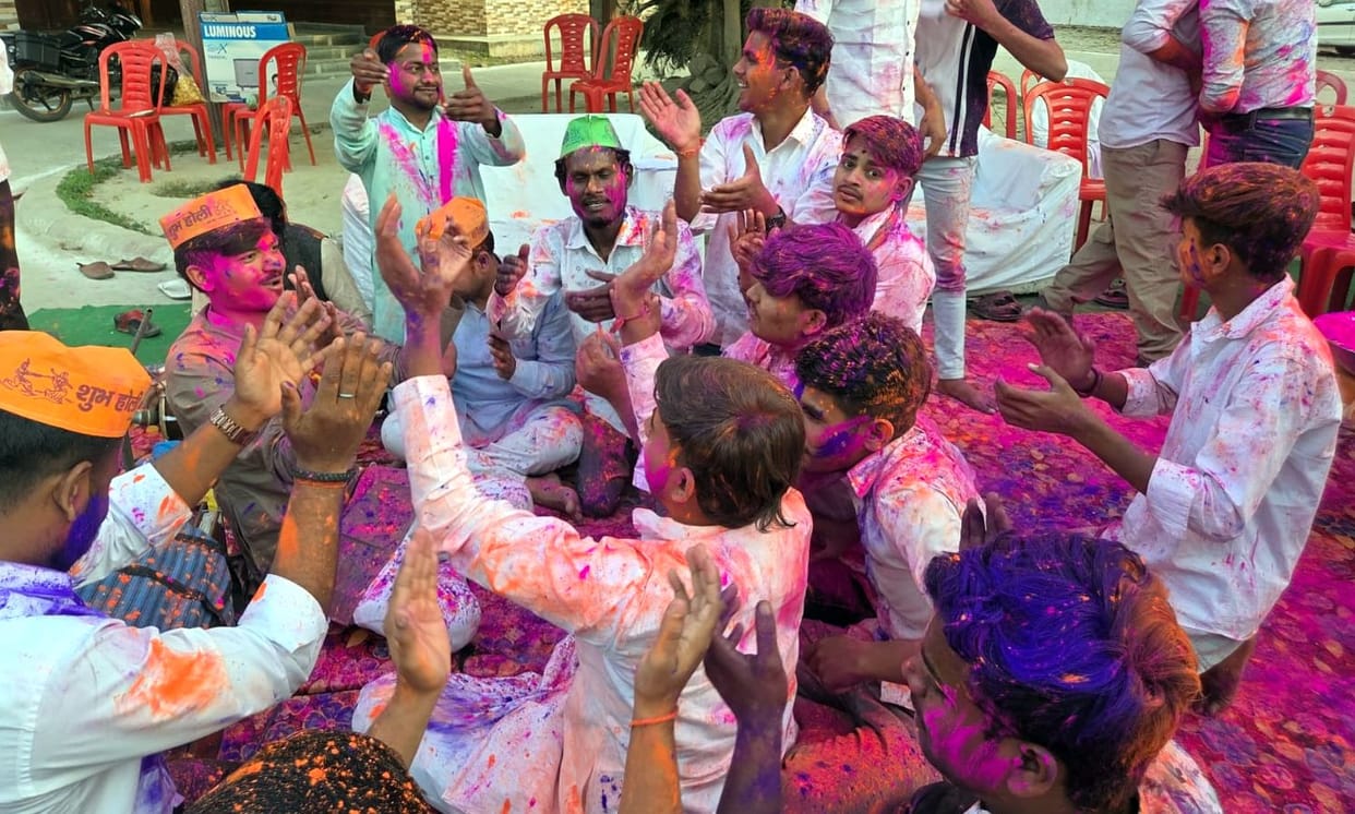 ABVP's Holi Milan celebration in the District Panchayat premises