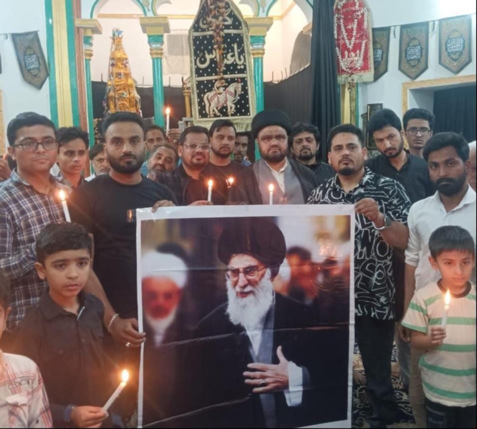 A candlelight vigil was held to pay tribute to Khamenei