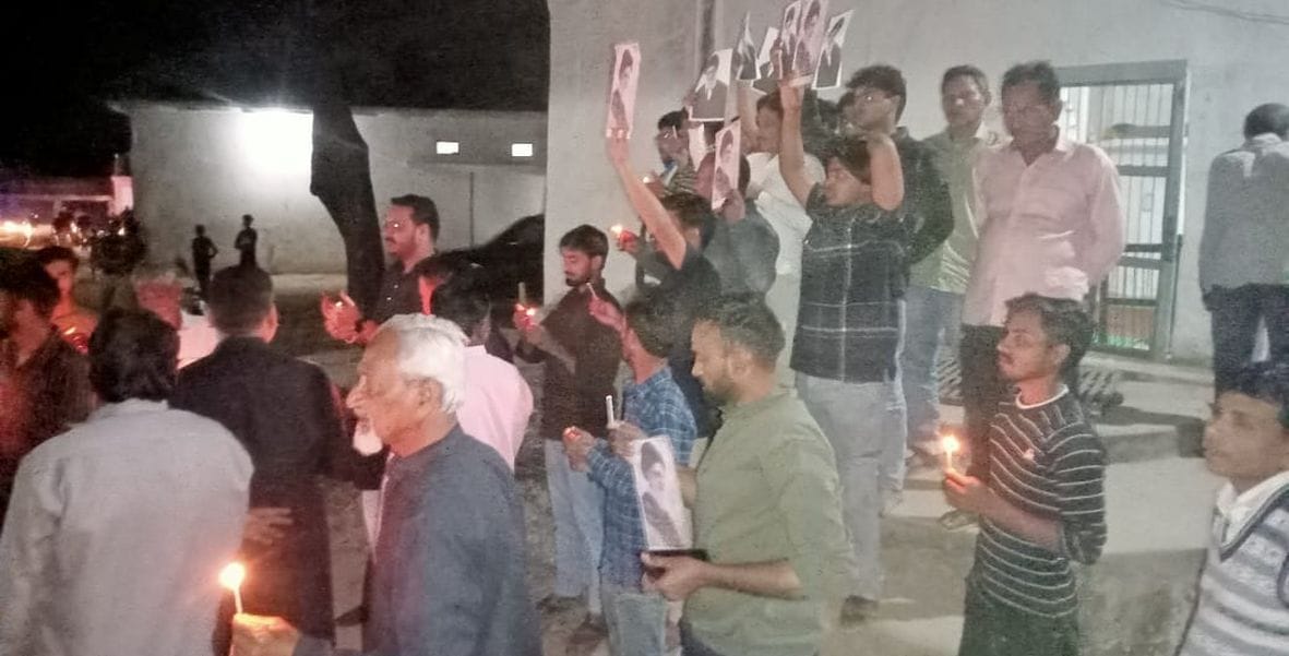 Slogans raised against America, candle march taken out