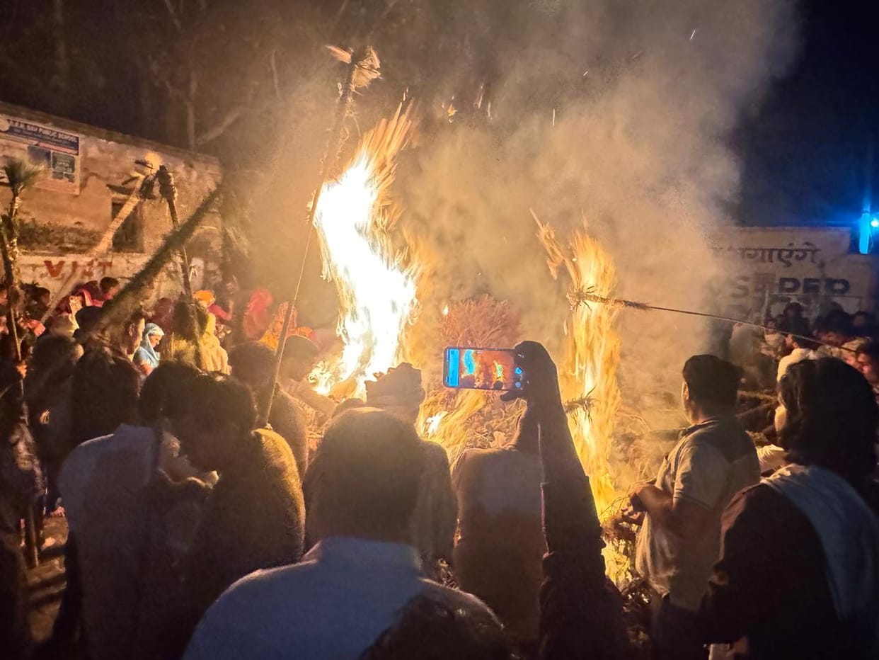 Holika Dahan was done in Bawal and Kosli