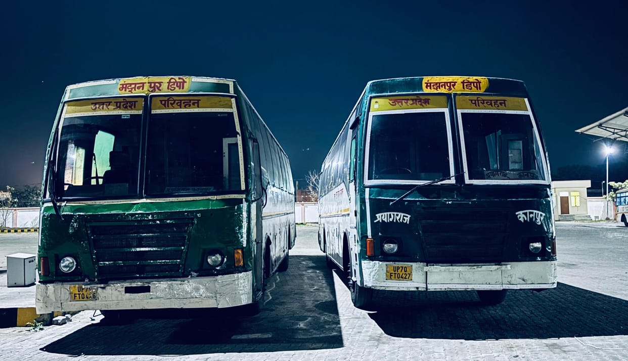 The district received the gift of two AC buses...travel will be easy in summer.