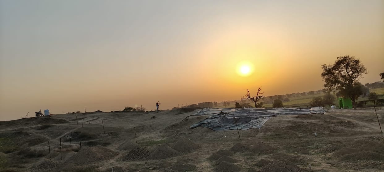 Excavation at Rakhigarhi may soon be halted due to the heat.