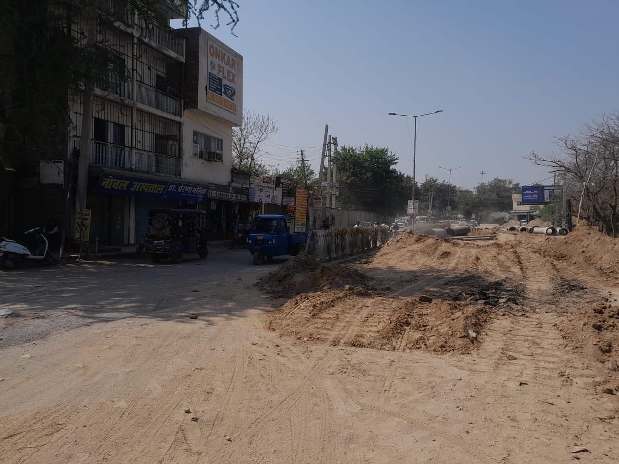 work of underpass making in speed