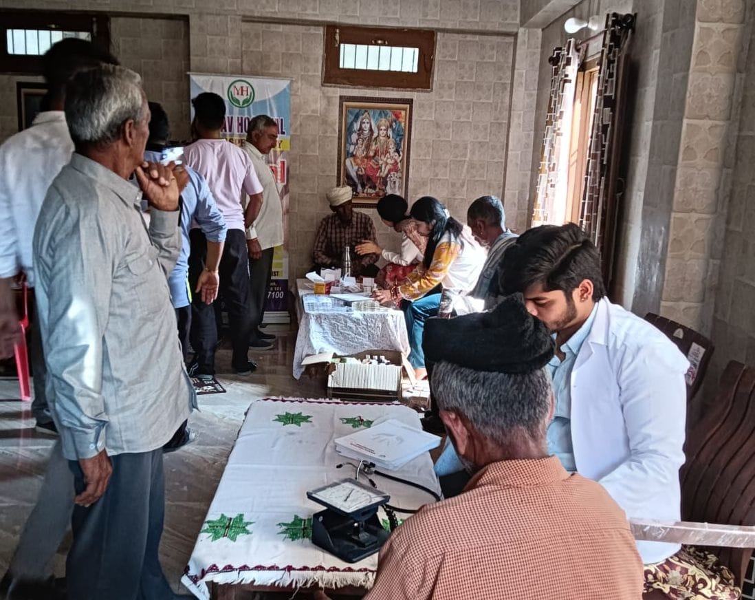 Health check-up of 100 villagers at a camp in Bahrota village