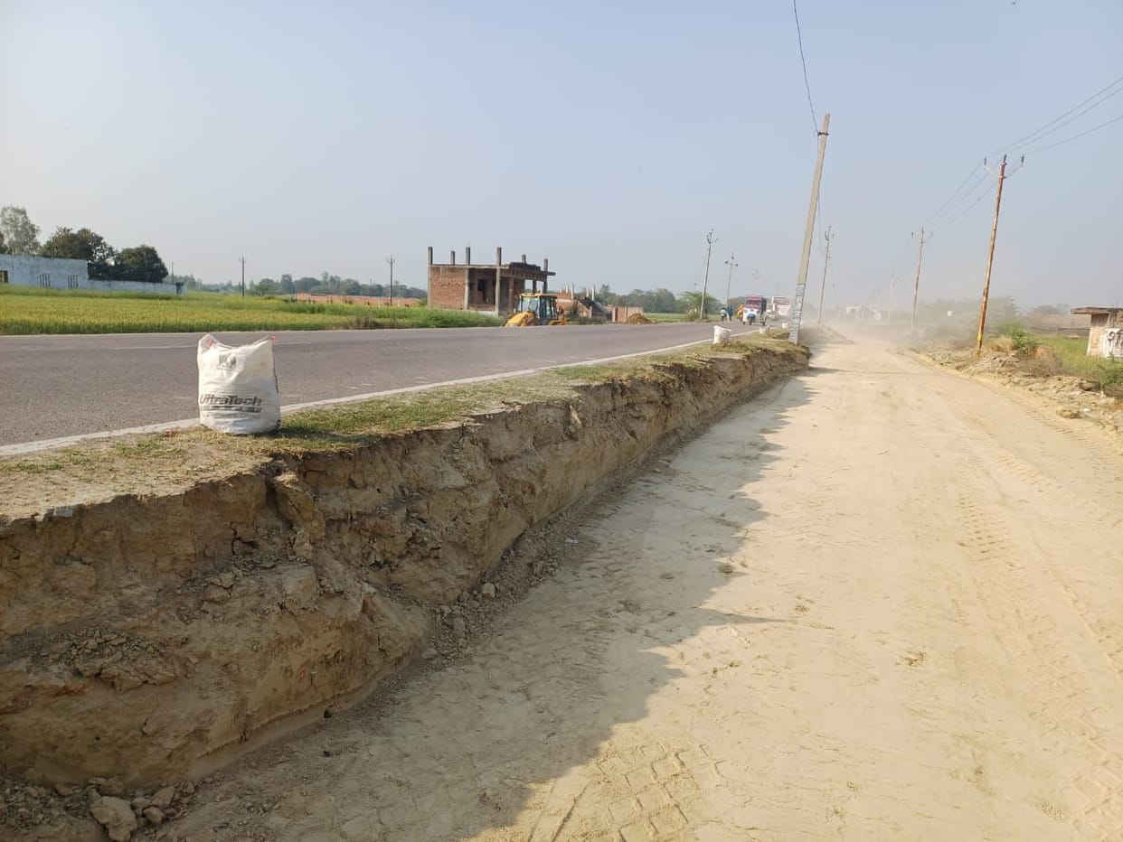 Danger of falling electricity pole due to digging 10 feet deep