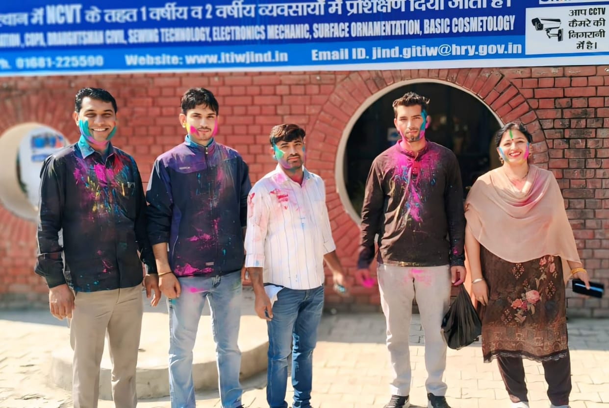 Gave the message of love and harmony by applying gulal to each other