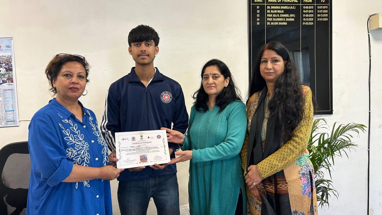 Barotiwala College volunteer Chetan participated in the National Integration Camp.