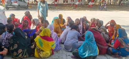 A woman waiting for a vehicle was hit by a dumper and died.