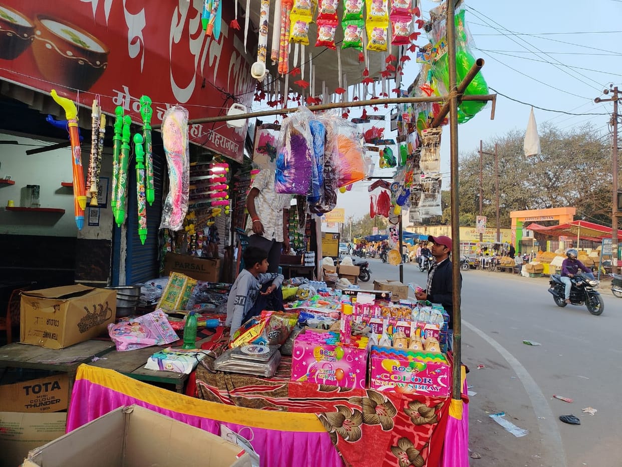 Increased sales of chips and papads along with colors and gulal
