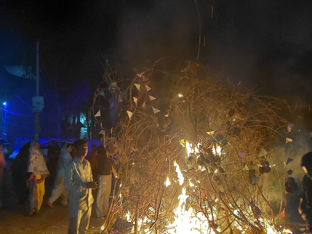 Holika Dahan was done from cities to villages during Pradosh period.