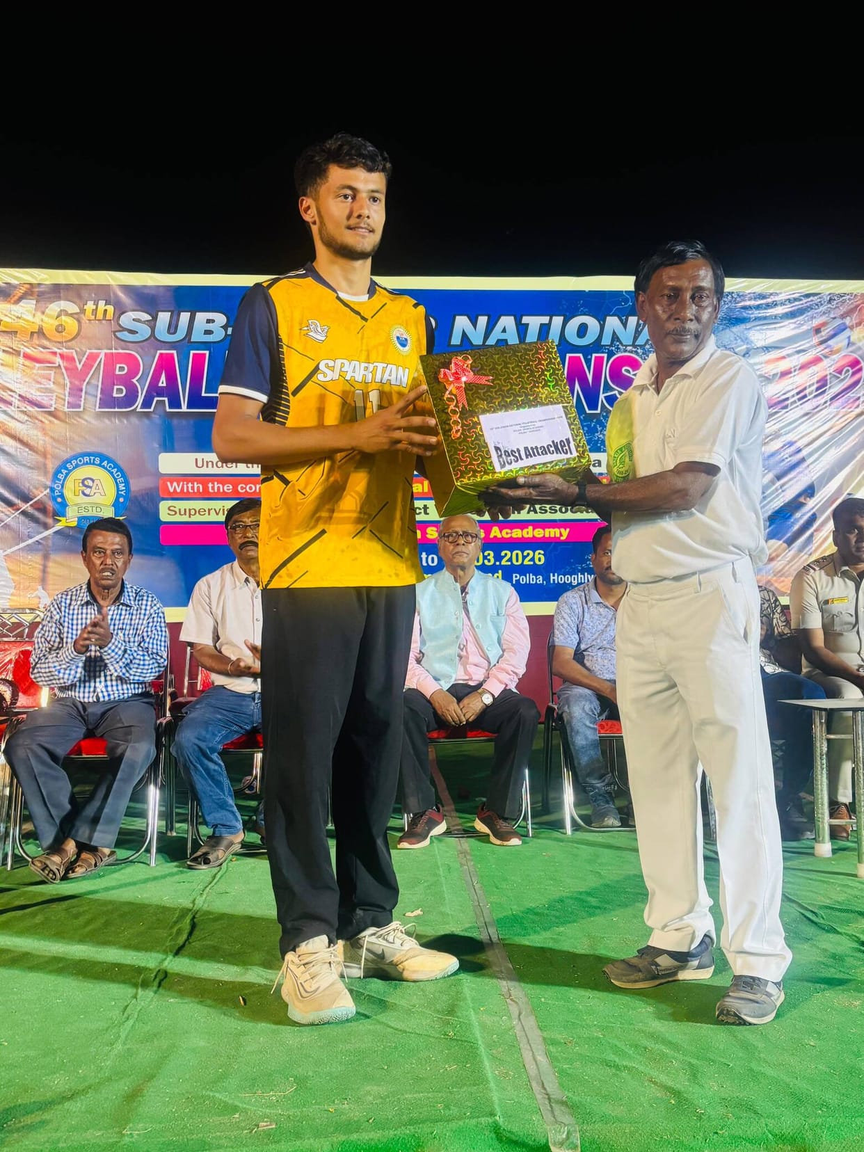 Zainul Abdin was named the best player in the national sub-junior volleyball competition.