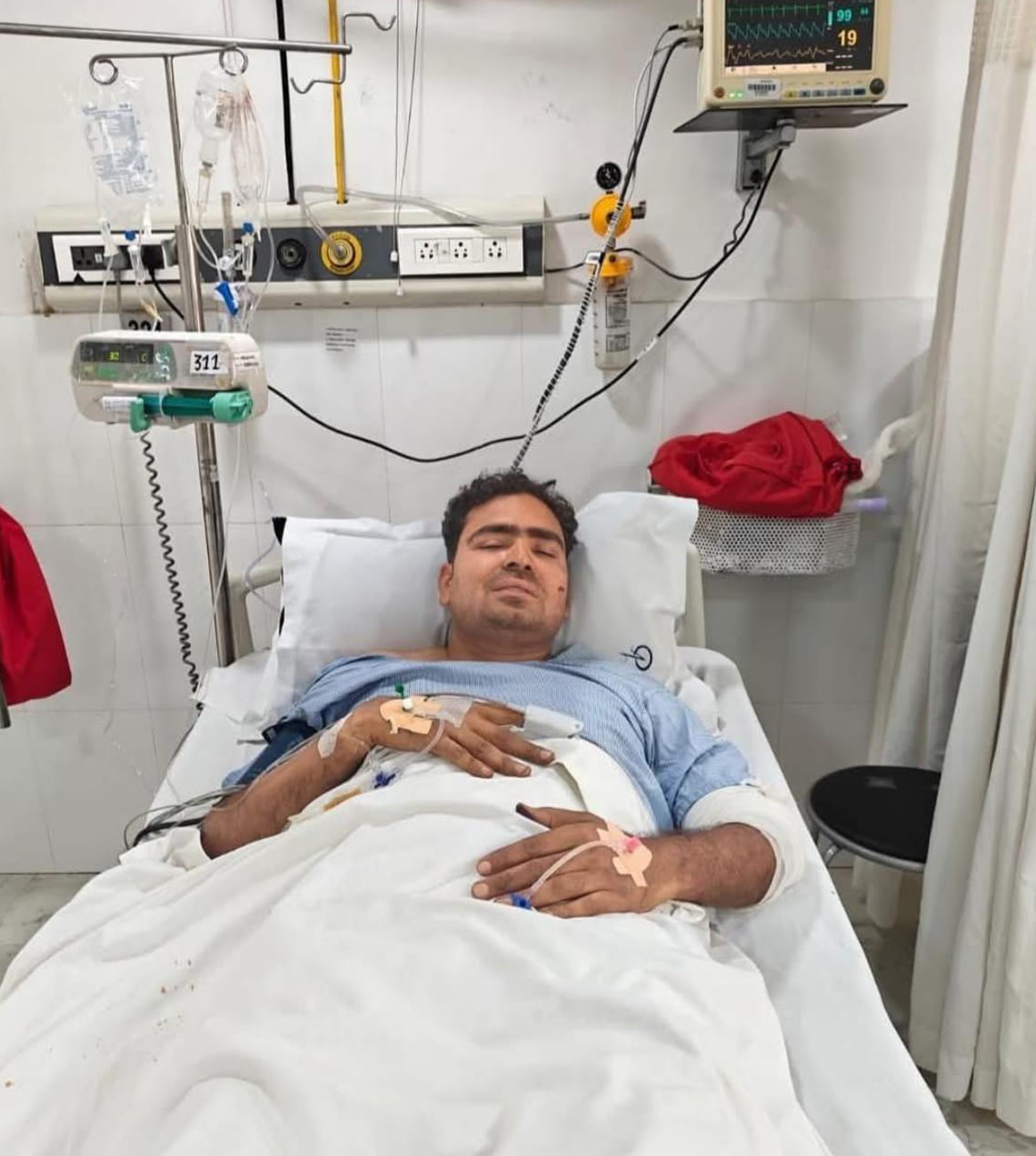Doctors had to amputate Ajay Malik's left leg near the ankle.