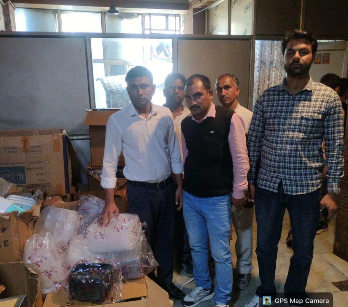 Five challans worth Rs 7,000 were issued for using polythene.