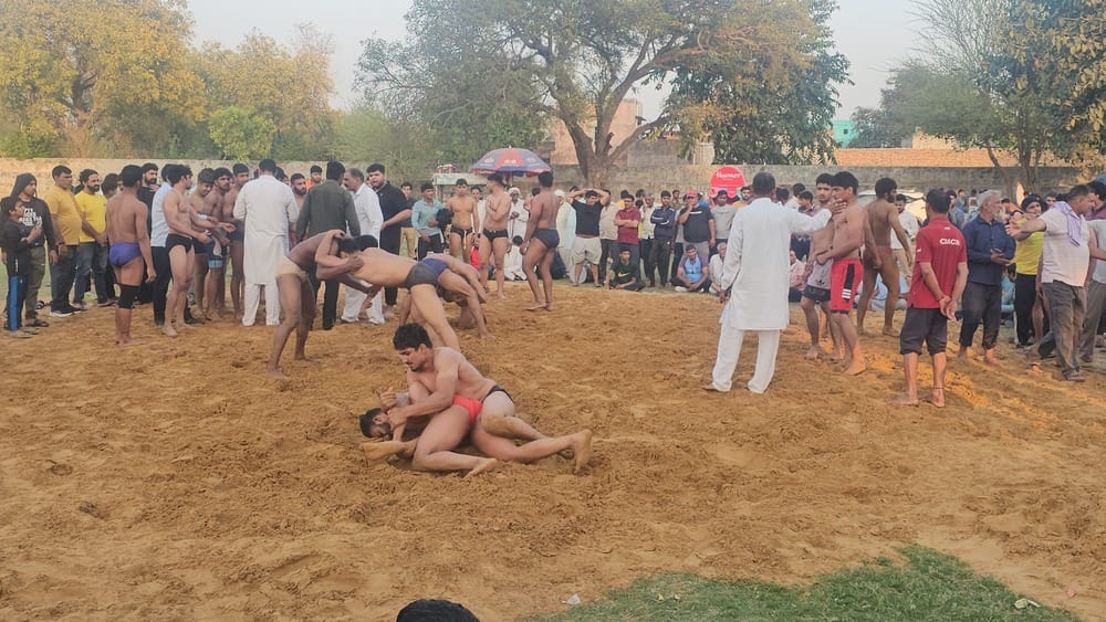 Wrestlers put their bets on the wrestling match