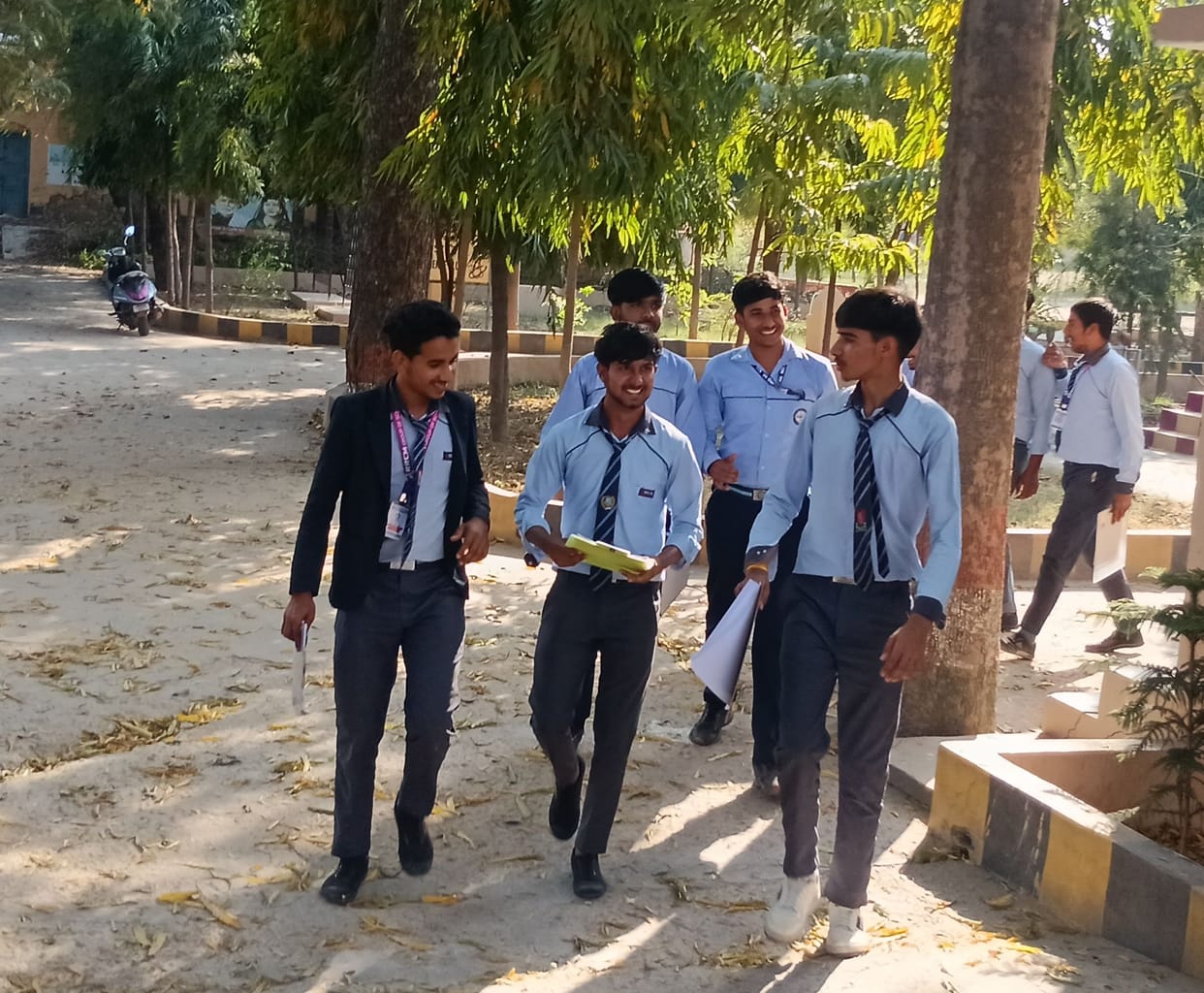 The candidates completed the physical education exam half an hour early.