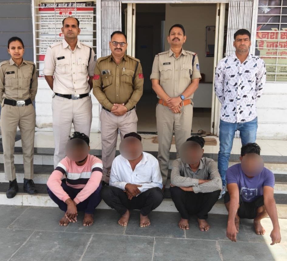 Five people, including a mother and son, were arrested for selling a tractor and filing a false theft report