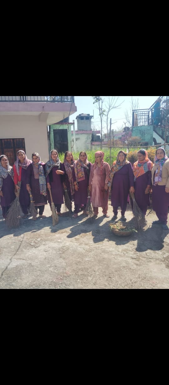 Women launched a cleanliness drive in Baga village of Darlaghat.