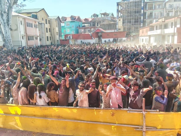 A series of plays continued throughout the day in Rohru on Holi